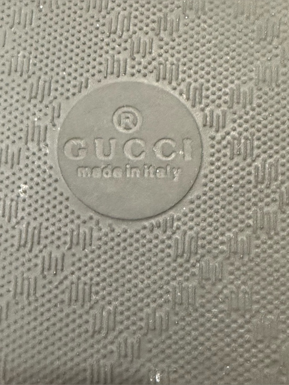 Gucci Logo Rubber Slides Sandals Size 5 Black Lounge Streetwear Edgy Comfy - Picture 13 of 15